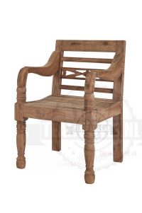 Teak stationsstoel